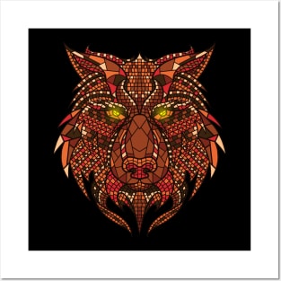 Wolf Mosaic Posters and Art